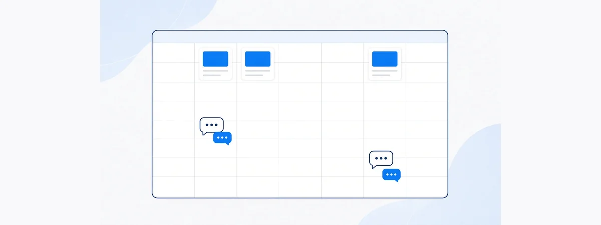 Illustration of a month of posts and review replies