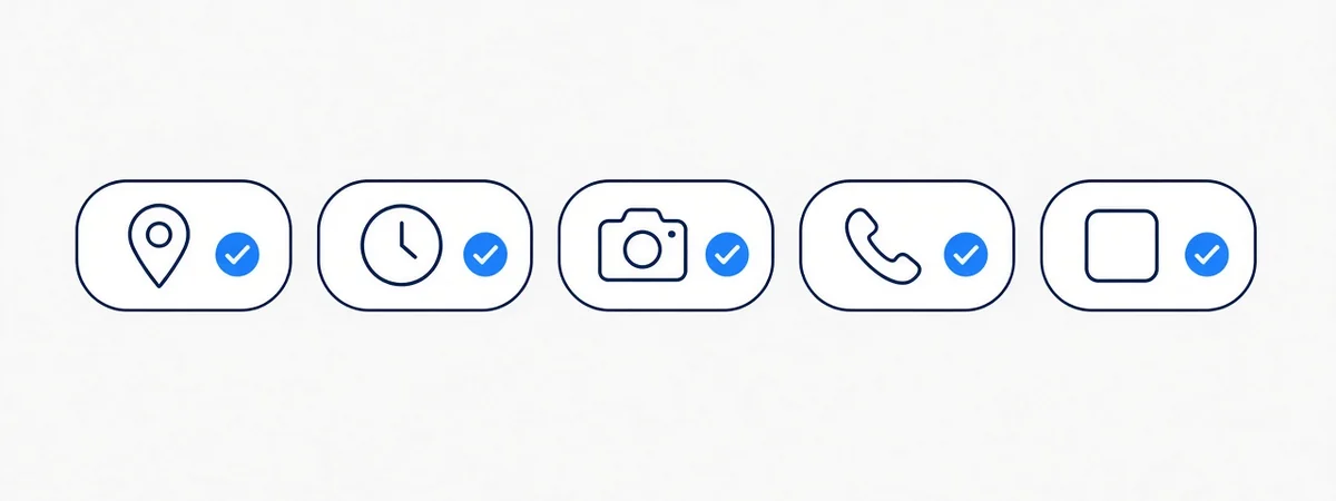 Illustrated setup checklist for a business listing