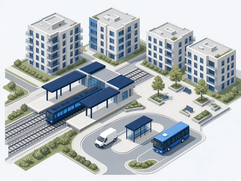 Illustration of a station and nearby streets at Williams Landing